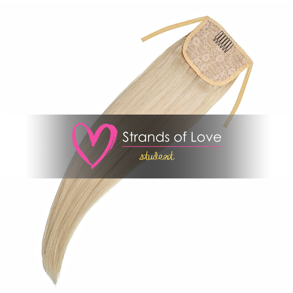 Strands of Love Student Ponytail Clip-In Platinum Blonde #Silver